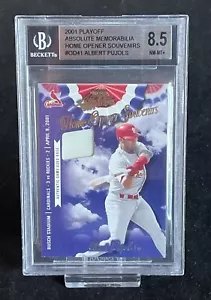 2001 Playoff Absolute Memorabilia ALBERT PUJOLS Home Opener BGS 8.5 #OD41 - Picture 1 of 2
