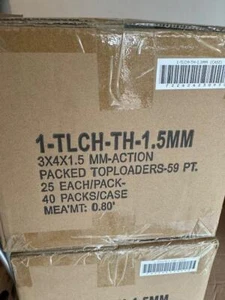 BCW 1-TLCH-TH-1,5 MM 3 x 4 x 1,5 mm 59 pt Estuche de 40 paquetes de 25 cargadores PkTop cada uno - Imagen 1 de 1
