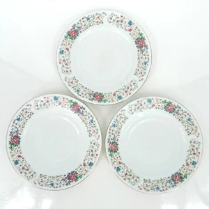 Vintage Farberware Monoco Fine China Floral Gold-Trim Small Plates Dated 1997 - Picture 1 of 4