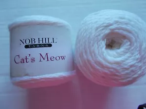 Nob Hill Cat's Meow wool blend yarn, Angora (white) , lot of 2 (207 yds ea) - Picture 1 of 2