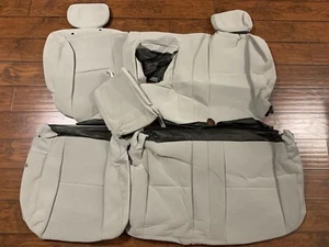 2007 Chevy Silverado Crew Cab 2nd Row Bench Seat Covers - OEM Cloth Covers Gray - Picture 1 of 12