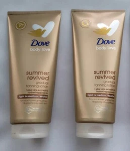 2x Tanning Body Lotion Derma Spa Summer Revived Light / Medium Gradual 200ml - Picture 1 of 4