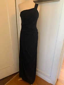 $298 Leon Max Limited Edition Maxi Dress Black Tiered Formal Gown Size M NWT - Picture 1 of 9