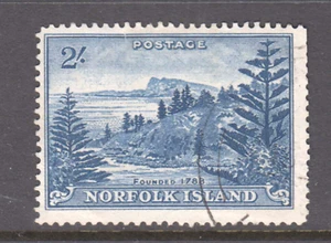 Norfolk Island 1959 2/- Blue Ball Bay used stamp. - Picture 1 of 1