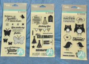 Hampton Arts-Jillibean Soup Clear Stamps:Butterfly/Sparkle/Birthday/Bird:you pic - Picture 1 of 5