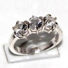 925 Silver Plated-Crystal Topaz Ethnic Gemstone Ring Jewelry US Size-9 AU S816