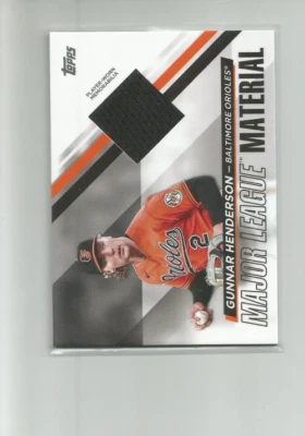 2024 TOPPS MAJOR LEAGUE MATERIAL #MLMGH GUNNAR HENDERSON - Image 1 of 2