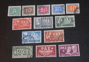Schweiz PAX-Satz Nr.447-459 komplett gestempelt, 1000 E Michel - Bild 1 von 1
