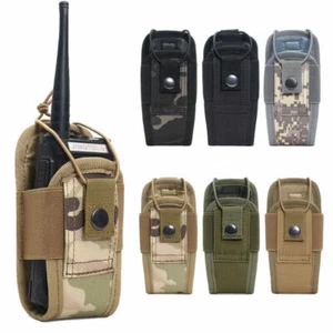 Molle Radio Walkie Talkie Pouch Waist Bag Holder Pocket Holster Outdoor Tactical - Picture 1 of 18