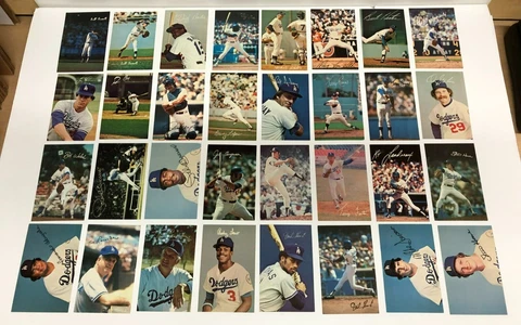 32 different ~ Los Angeles Dodgers 3.5" x 5.5" Souvenir Post Cards Unmarked Cover
