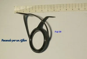 FUJI Anello passafilo a doppio ponte con struttura gun smoke e pietra in sic - Imagen 1 de 2