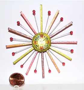 ¡Nuevo! Reloj de bola de pared Starburst moderno de mediados de siglo 1:12 miniatura para casa de muñecas $59.0 - Imagen 1 de 9