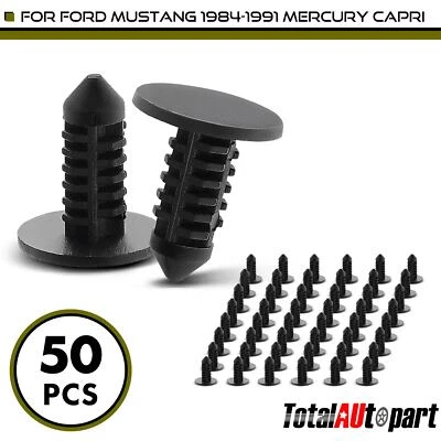 Clip de sujeción de retención de fascia 50 piezas para Ford Mustang Mercury Capri 5,56 mm nailon Foto 1 de 4