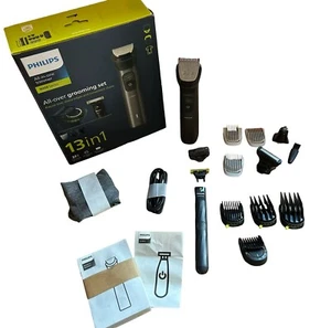 Philips Series 9000 13-in-1 All-in-One Trimmer + OneBlade MG9530/15 Grooming Set - Picture 1 of 7