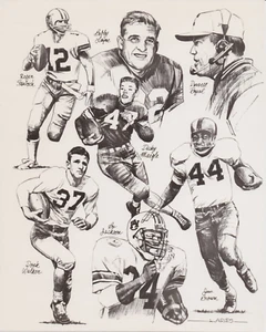 Foto de prensa 1987 Cotton Bowl Greats Bo Jackson, Jim Brown, Roger Staubach - Imagen 1 de 2