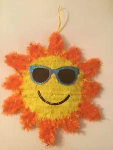 Spring decor Emoji door wall hanger fall 11x12 in yellow orange - Picture 1 of 4