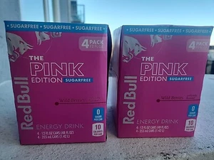 Red Bull The Pink Edition Energy Drink, Wild Berries Sugar Free, 12 FL oz 4 Pack - Picture 1 of 3
