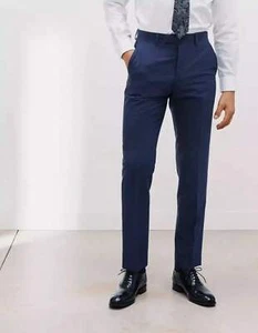 John Lewis Wool Mohair Blend Regular Fit Suit Trousers, Royal Blue, 40R RRP £90 - Picture 1 of 2