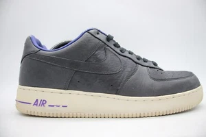 Nike Air Force 1 Men's 11.5 Low Premium Anthracite Purple Croc 318775-021 - Picture 1 of 12