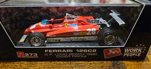 BRUMM 1/43 FERRARI 126 C2 GP LONG BEACH 1982 DIDIER PIRONI R273 DIE CAST - Foto 1 di 5