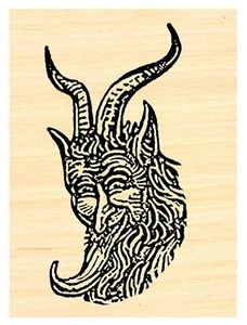 P126 Krampus- devil rubber stamp - Picture 1 of 1