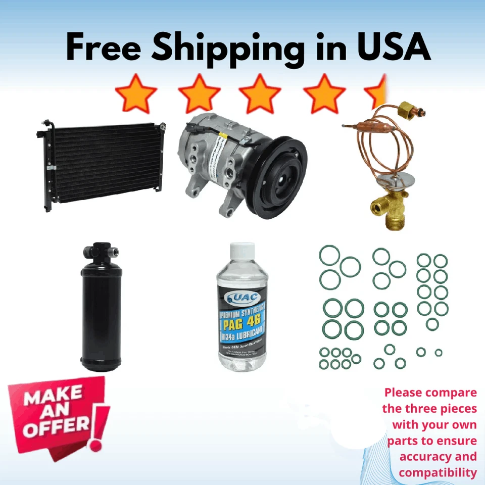 Compressor, condensador e válvula ajuste AC Nissan D21 1992-1994 - Imagem 1 de 1