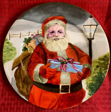American Atelier Santa Claus 5052 Dinner Plate Porcelain Design #2 Christmas