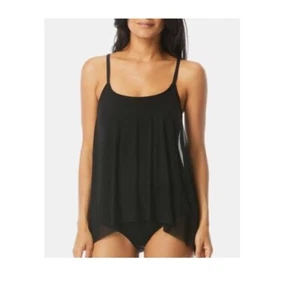 NWT Coco Reef Black Underwire Racerback Top Swimsuit Size 10 34C $82 M135 - Picture 1 of 1