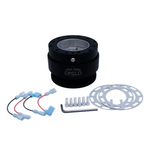 Full body Black Gen 2 Steering Wheel Quick Release Control Hub Adapter Boss Kit - Picture 1 of 2