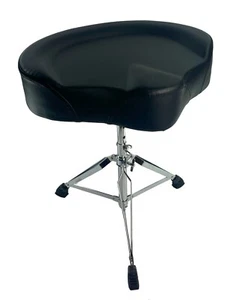 Zenison Drum Throne Height Adjustable Double Braced Motorcycle Style Drum Seat - Picture 1 of 7