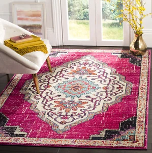 Safavieh Classic Texture Pink / Multi Vintage Area Rug MNC254D - Picture 1 of 10