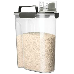 Rice Storage Container 5 To 10lb Dry Food Airtight Dispenser Pet Dog Cat Food Ca - Picture 1 of 7