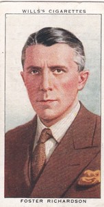 Radio Celebrities 2nd 1934 - 16 Foster Richardson  - Wills Cigarette Card.