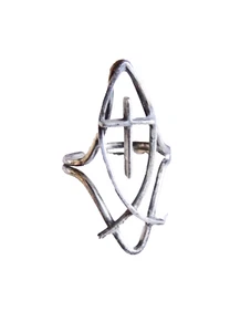 cHRISTIAN PEZ CRUZ ANILLO AJUSTABLE VIEJA ESCUELA VINTAGE MCM MOD JOYERÍA neocurio - Imagen 1 de 7
