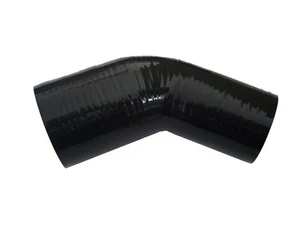 ID 3” - 3.15" (76mm-80mm) 45 Degree Elbow Black Silicone Hose Pipe Coolant Tube - Imagen 1 de 11