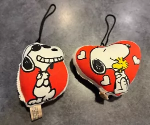 Vintage 1971 Peanuts Snoopy & Joe Cool Valentines Ornaments by United Features - Picture 1 of 6
