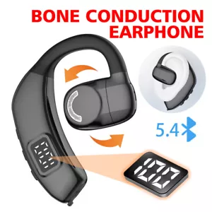 Nuovo! Cuffie Bluetooth 5.4 a conduzione ossea auricolari wireless auricolari sportivi US - Foto 1 di 19