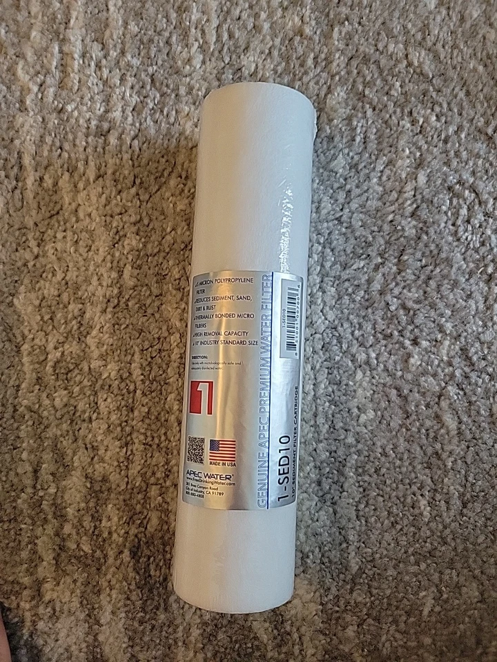 APEC 1-SED10  Sediment Water Filter for Reverse Osmosis 5 Micron 10” X 2.5” - Image 1 of 1