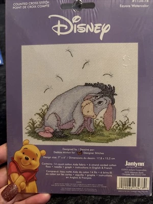 Janlynn Disney~Eeyore Watercolor~Disney cross stitch kit #1134-78 - Image 1 of 3