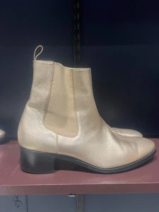 Botas de cuero liso dorado claro Tom Ford Archive - Imagen 1 de 3