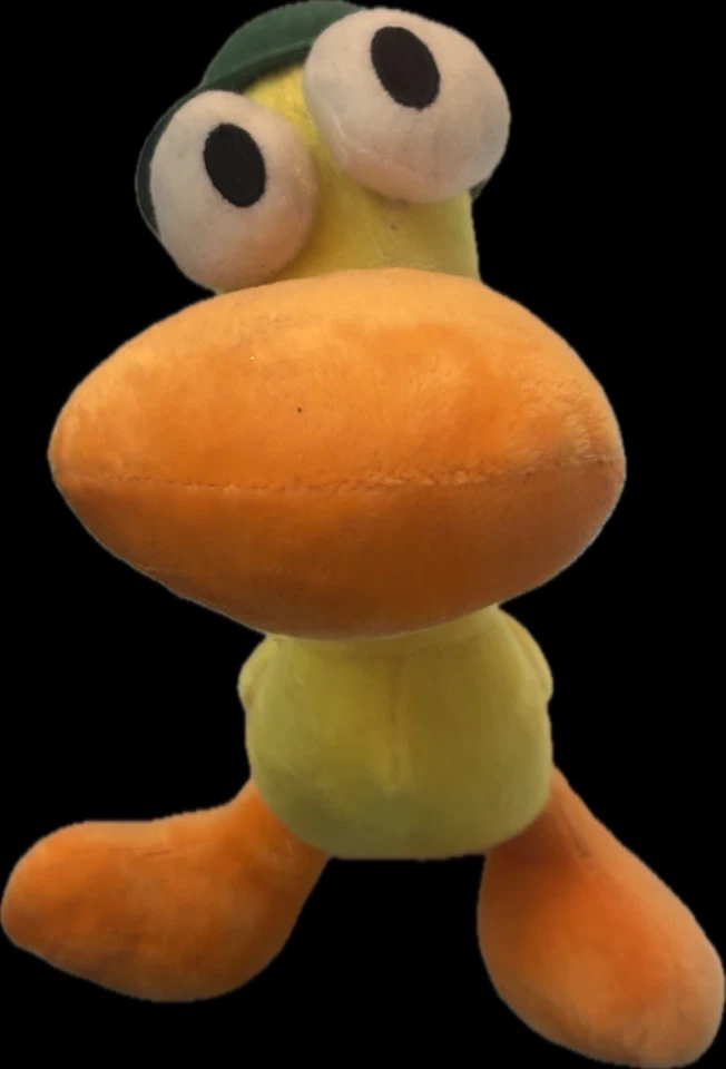 "Bandai Pocoyo Pato 2005 pato amarillo juguete de peluche suave 8"" US23" Foto 1 de 2
