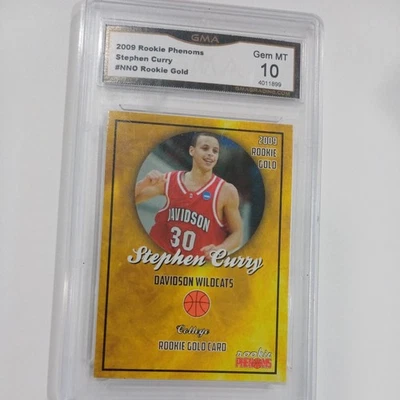 2009 Новичок Phenoms Стивен Карри дебютант золото #NNO (RC) GMA GEM 10 Davidson  - Изображение 1 из 4