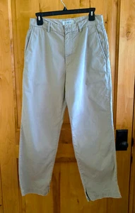 J. CREW VTG TWILL PANTS 30X30 TAN HONG KONG HEMS CUT FOR BOOTS COTTON BELT LOOPS - Picture 1 of 6