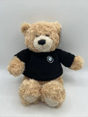 BMW Honey Bear Plush by Gund Teddy Stuffed Animal Black Knit Logo Sweater - Image 1 of 4