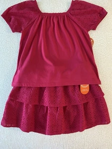 Wonder Nation Girls Pink Top & Skirt XL 14-16 Brand New - Picture 1 of 6