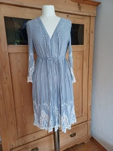 Hallhuber Kleid Leinen Viskose Spitze GR. 38 - Bild 1 von 5