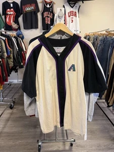 Vintage Reebok Arizona Diamondbacks Mens Medium Color Block Embroidered Jersey - Picture 1 of 7