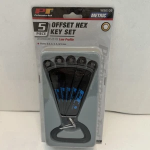 Performance Tool 5-Pc Offset Hex Key Set W86109 Low Profile, Metric - Picture 1 of 7