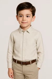 Boys Cotton Shirt Slim Fit Floral Patterned Casual Smart Green Pink Blue Outfit - Picture 1 of 9