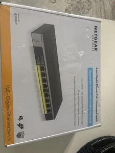 Netgear GS108LP 8 Port Gbit PoE Unmanaged Switch Brandneu Versiegelt - Bild 1 von 5